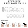 Heart French Fake Nails Short, Press-on Nail, 24 Pieces Short