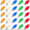 Xingzd 0.6W Light Bulbs, LED C9 Replacement Edison Bulbs, 25PK, Baked Colorful