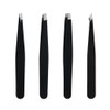 Double H Trade Stainless Steel Tweezers Set, 4 Types