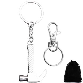 GENSMILE Tool Keyring Gift for Men and Women, Adjustable Key Fob, Cute Tools, Key Fob Pendant, Cool Mini Keyring Accessories for DIY, Hammer