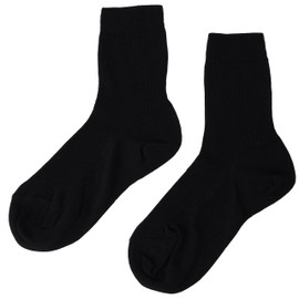 Atsugi LB48092 LB48092 Work-Fit Women's 100% Cotton Rib Socks, 2 Pairs, Black