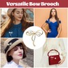 Pearl Brooch Pins for Women, Fashion and Elegant Alloy Bow