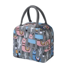 Lunch Bag, Insulated Lunch Bags Reusable Thermal Lunch Tote Bags Cooler Bags, Water-Resistant Thermal Leak-Proof Lunch Organizer for Men Women Kids and Work Picnic (Grey Alpaca)