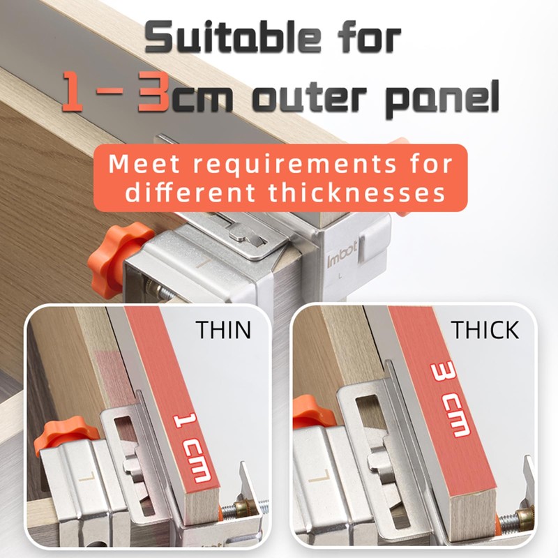 Imbot Drawer Front Installation Clamps， Adjustable Cabinet Drawer Mounting Hardware