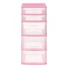 Cajonera De Plástico Italhome Fox 5 Organizador Multiusos Rosa