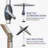 Domi Outdoor Living 11.32'×5.69' Patio Umbrella w/Push Button Tilt &Crank
