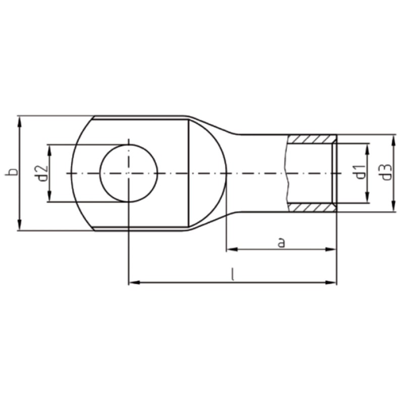 Kalitec HR25-12 Standard Pipe Cable Lugs 25 mm² M12 I