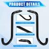 Pack of 4 Closet Rod Support Hook, U-shaped Clothes Rail