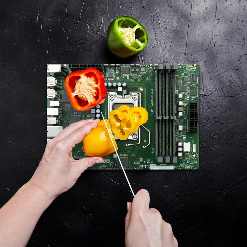 Motherboard Motherboard Glass Chopping Board - Technological Design for Your