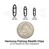 Harmony Fishing Stealth Clips (25 Pack) [Black Stainless] (18mm (50#