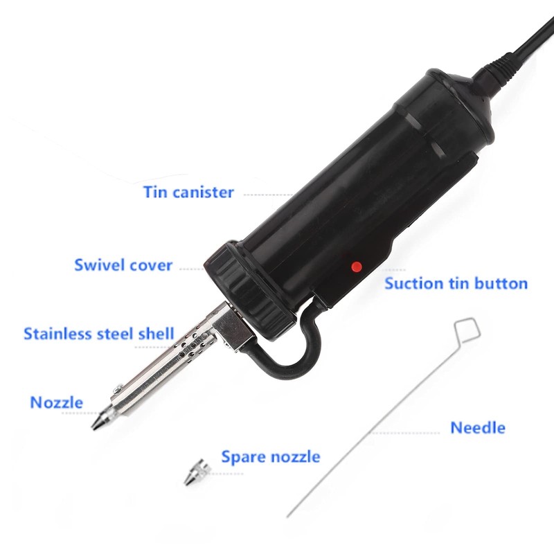 Electric Vacuum Solder Sucker, 30W Automatic Portable Desoldering Pump with