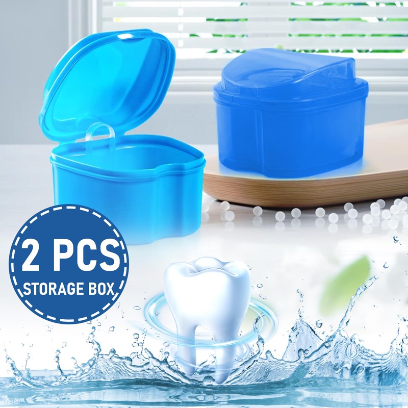 Daelesr Denture Box, Denture Storage Box, Denture Box, Dentures Case,