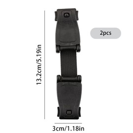 Tabanzhe 2 Car Seat Belt Clips - Safety Anti-Escape Harness Chest Clips for Car Seats and High Chairs, Prevents Unintended Arm Slips, Sleek and Durable Black Clips for Enhanced Security