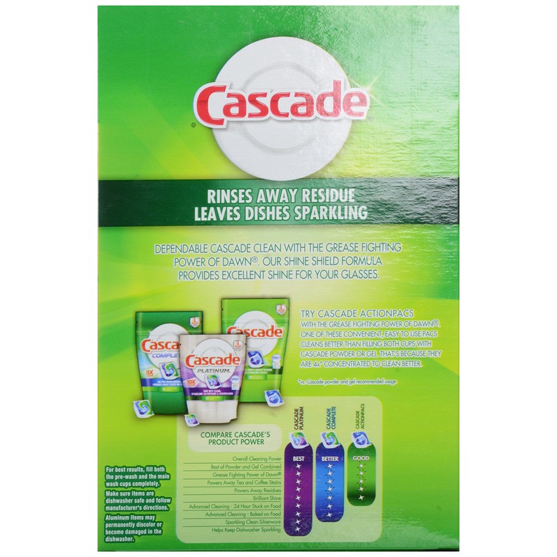 Cascade Powder Dishwasher Detergent, Fresh Scent, 45 oz