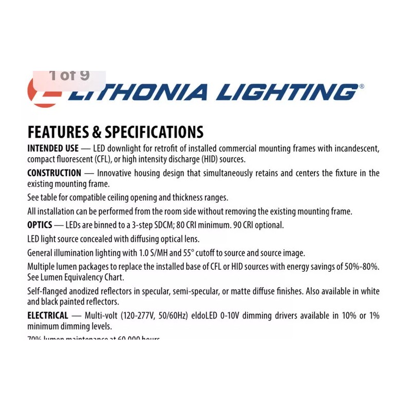 Lithonia Lighting Gotham Architectural Downlighting LDN8RV 27/20 MVOLT GZ10 HSG