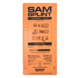 SAM Splint, 9" x 4.25" Flat, Orange and Blue, Immobilization Device Ideal for Arm Wrist and Hand