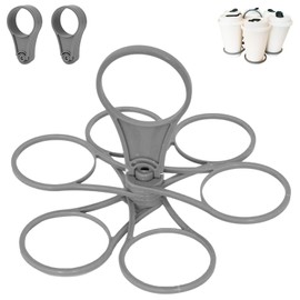 2 Pcs Folding And Swivelling Plastic Handheld Cup Holder， Carrying Drinks Carrier For 6-Cup Drinks, Drinks Holder Can Be Used To Carry Drinks At Parties And Gatherings.