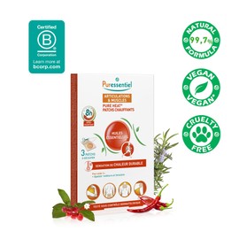 Puressentiel Muscles & Joints Natural Warming Relief Patch x3 with Capsicum