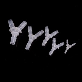 JoyTube Plastic Barb Equal Y Tee 1/2" hose ID Polypropylene pipe connectors Plastic Joint Splicer Mender Adapter Union Boat Water Air Aquarium O2 Fuel (pack of 5)