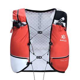 KAILAS AIR 13L Running Vest Hydration Backpack Hydration Vest Water Backpack Lightweight with Two TPU Water Bladders for Women Men Trail Cycling Hiking White/RED S