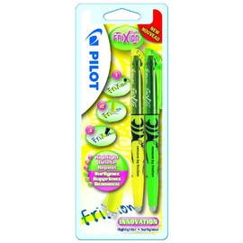Pilot 4136004B2 Frixion Highlighter Pack of 2 Yellow and Green