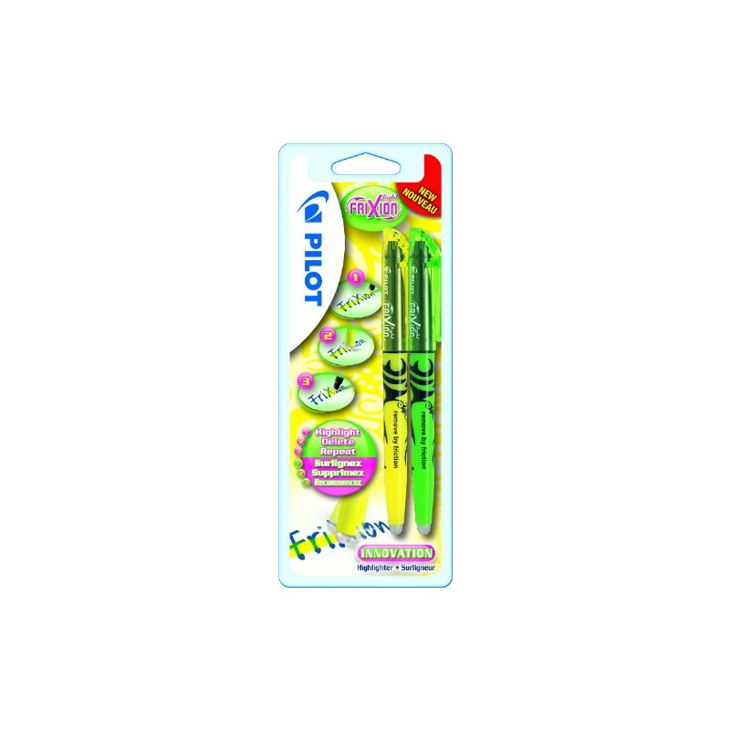 Pilot 4136004B2 Frixion Highlighter Pack of 2 Yellow and Green