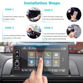 Pin 9 Inch Compatible with Honda Civic 11th 2023 Screen Protector Navigation Protective Film GPS Navigation Film 9H Hardened 2023 Civic Type R eHEV Protection Scratch Resistant