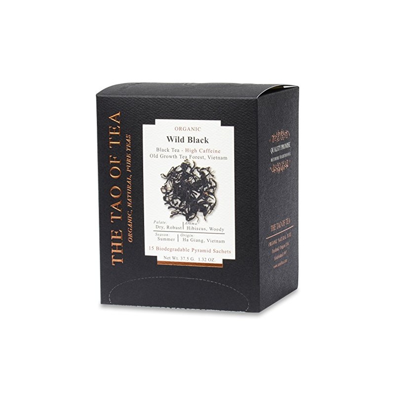 The Tao of Tea Wild Black Box Pyramid Sachets, 1.32