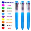 HeTaoCat Multicolor Pens 3 Pack 0.5mm 10-in-1 Retractable Ballpoint Pens