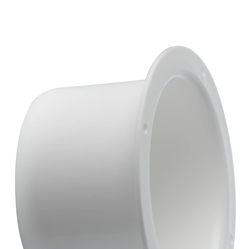 Diameter 100 mm wall flange connector for ventilation pipe, wall