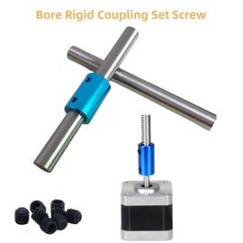 5PCS Rigid Coupling Set Screws, Shaft Coupler Connector Aluminum Alloy Shaft Joint with Screw & Wrench for for 3D Printer,DIY Robots, CNC Machine,Motor Accessories (4mm to 6mm)