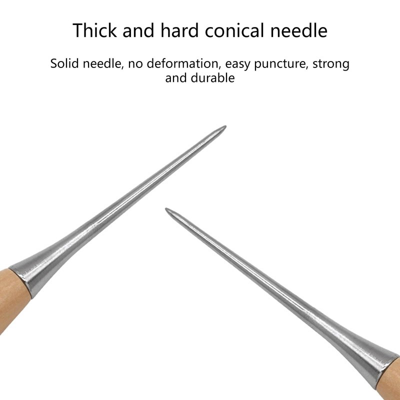 Tool with Wood Handle Leatherworking Tool Leather Hole Tool Stitching