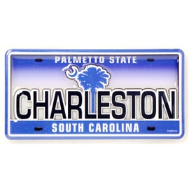 Charleston South Carolina License Plate Dual Layer MDF Magnet