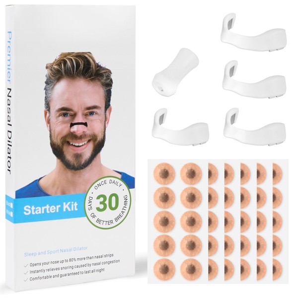 Agbihtb Magnetic Nasal Strips, 30 Pairs Anti-Snoring Nose Strip Breathing
