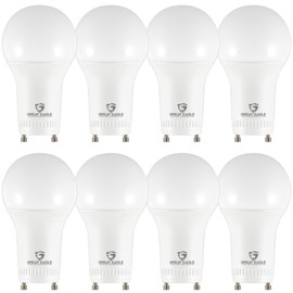 Great Eagle Lighting Corporation 60W GU24 LED Light Bulb, Non Dimmable, 2700K Warm White, UL, Twist-in 2 Prong (8-Pack)