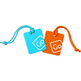 Go Travel Twin Pack Luggage Tags, Blue & Orange