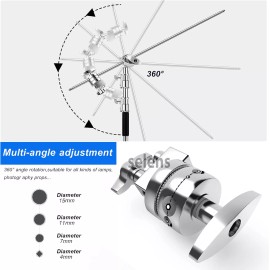 universal 11ft Heavy Duty C Stand Boom Gobo Arm Light Tripod Grip Heads Stainless Steel