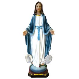 Gigi's Classy Kids 16" inch La Virgen Milagrosa Our Lady of Grace Miraculous Medals Virgin Mary Statue