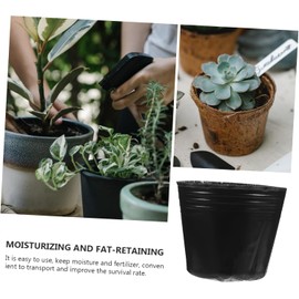 BETOOKY Bolsa de Plantación de Vivero Negra de PE Transpirable y Permeable 100 Piezas para Suculentas y Plantas Perennes en Jardines y Granjas