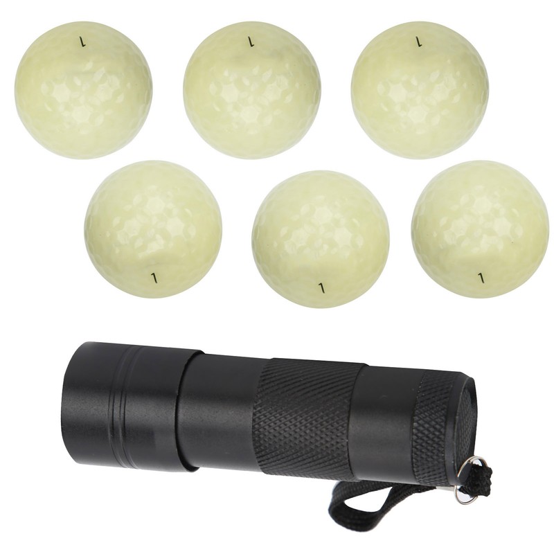6PCS Golf Fluorescent Light Balls Night Practice Light Glowing Ball
