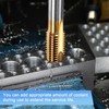 M METERXITY 1-Pack M4x0.7mm Metric Thread Tap, HSS Titanium Coated