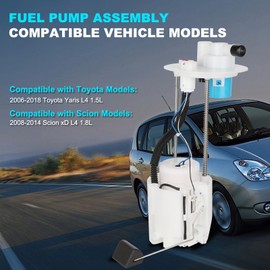 OTO-K Electric Fuel Pump Module Assembly Compatible with Toyota Yaris 2006-2018 L4 1.5L & Scion xD 2008-2014 L4 1.8L with Sending Unit, Fuel Pump Replace# 2322021132, 2322021210, P77246M, SP9031M