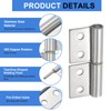 uxcell 2Pcs 2" x 1-1/2" (LxW) 304 Stainless Steel Weldable