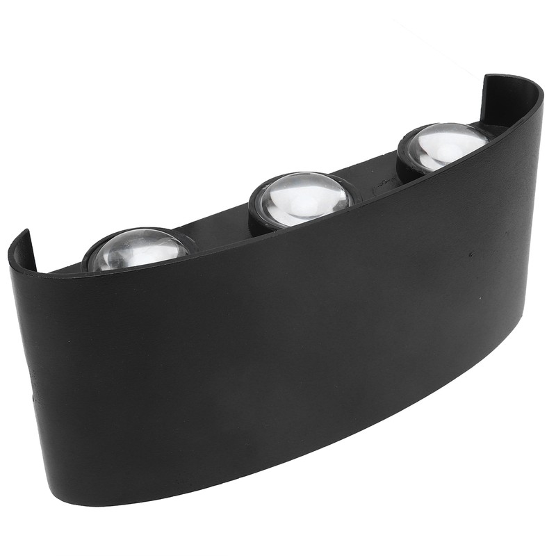 6W LED Wall Light Aluminium Black Shell Warm Light Up