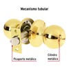 Hermex Basic BALT-LB-RP, Cerradura pomo, recámara, tubular, latón brillante