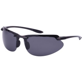 Edge I-Wear Men's Wraparound Scratch Free Polarized Lens Sunglasses 570053-P1-4(M.AMGY)