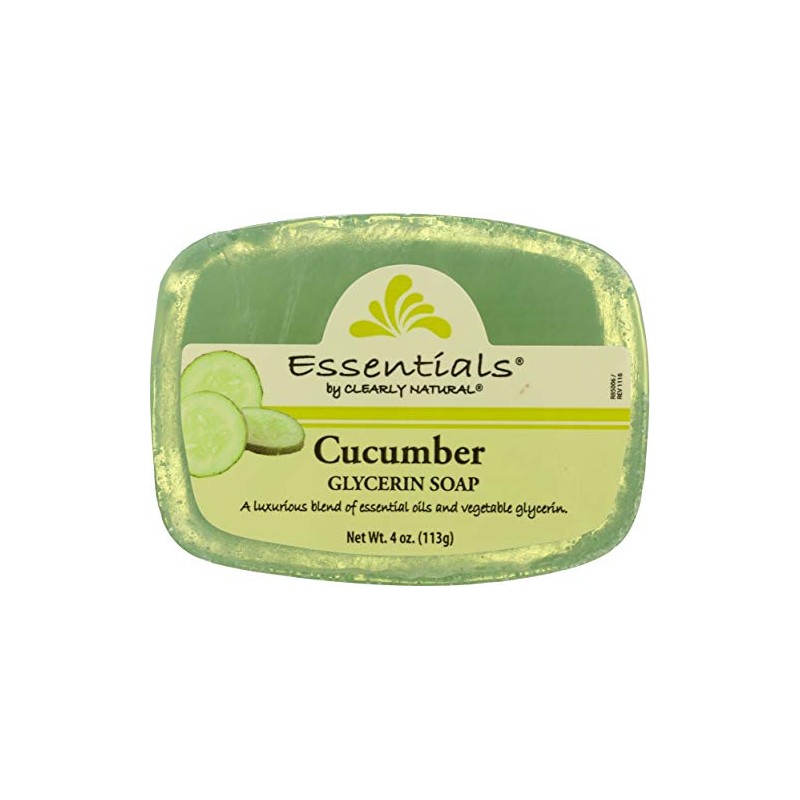 Clearly Natural Glycerin Bar Soap, Cucumber, 4 Ounce