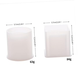 Operitacx 3 Sätze Handwerk aus Silikon Formen für Stiftbehälter Ovulationsteststreifen Silikonformen Blumentopfform Behälter aus Silikon Pflanze Schimmel Modell Weiß