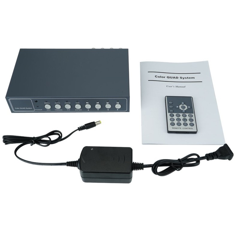 TOUGHSTY 8Ch CCTV Color Quad Processor Non-Realtime Video Multiplexer Screen