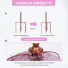 MUMTOP 31 Inch Height Glass Birdbath Birdfeeder with Metal Stake
